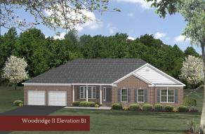 Woodridge II B1 FE elevation design by QBHI, showcasing new homes